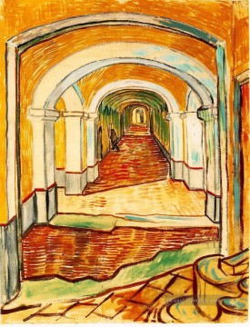Vincent Van Gogh Werke - Korridor im Asyl Vincent van Gogh